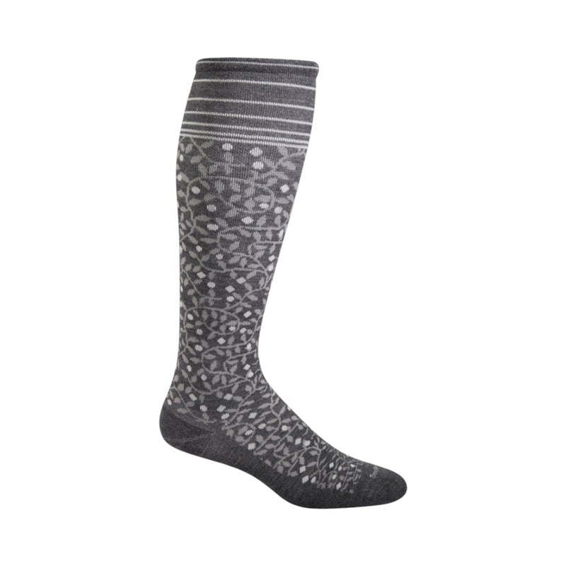 Sockwell Women's New Leaf Firm Graduated Compression Sock, Charcoal - M/L